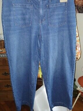 Vintage Wide Leg Blue Denim Jeans